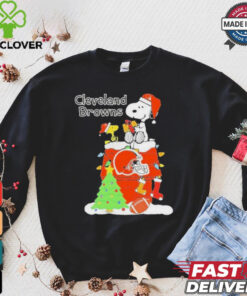 Christmas snoopy cleveland browns 2024 T Shirt