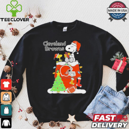 Christmas snoopy cleveland browns 2024 T Shirt