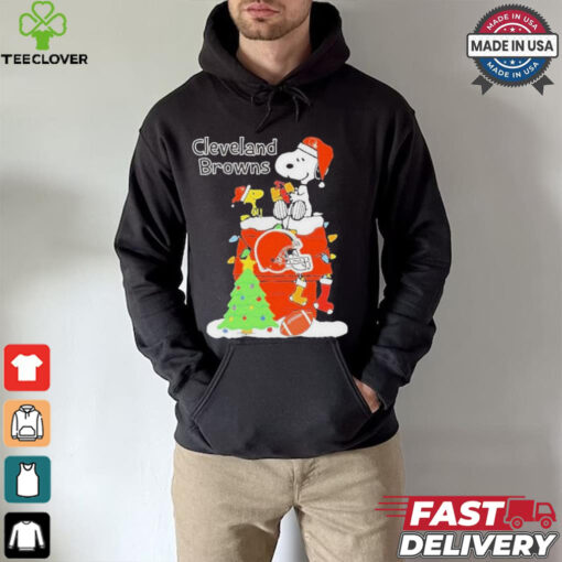 Christmas snoopy cleveland browns 2024 T Shirt