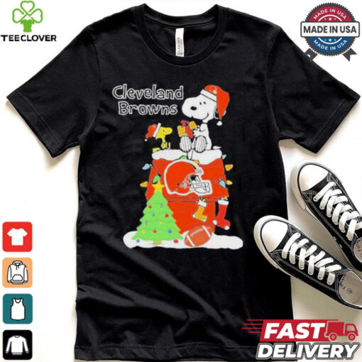 Christmas snoopy cleveland browns 2024 T Shirt