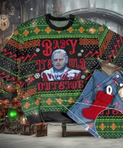 Christmas the shinning baby it’s cold outside Knitted 3D Sweater For Christmas