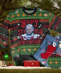 Christmas the shinning baby it’s cold outside Knitted 3D Sweater For Christmas