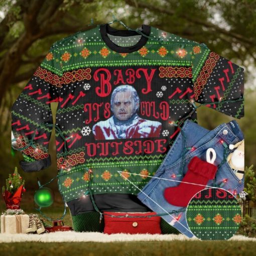 Christmas the shinning baby it’s cold outside Knitted 3D Sweater For Christmas