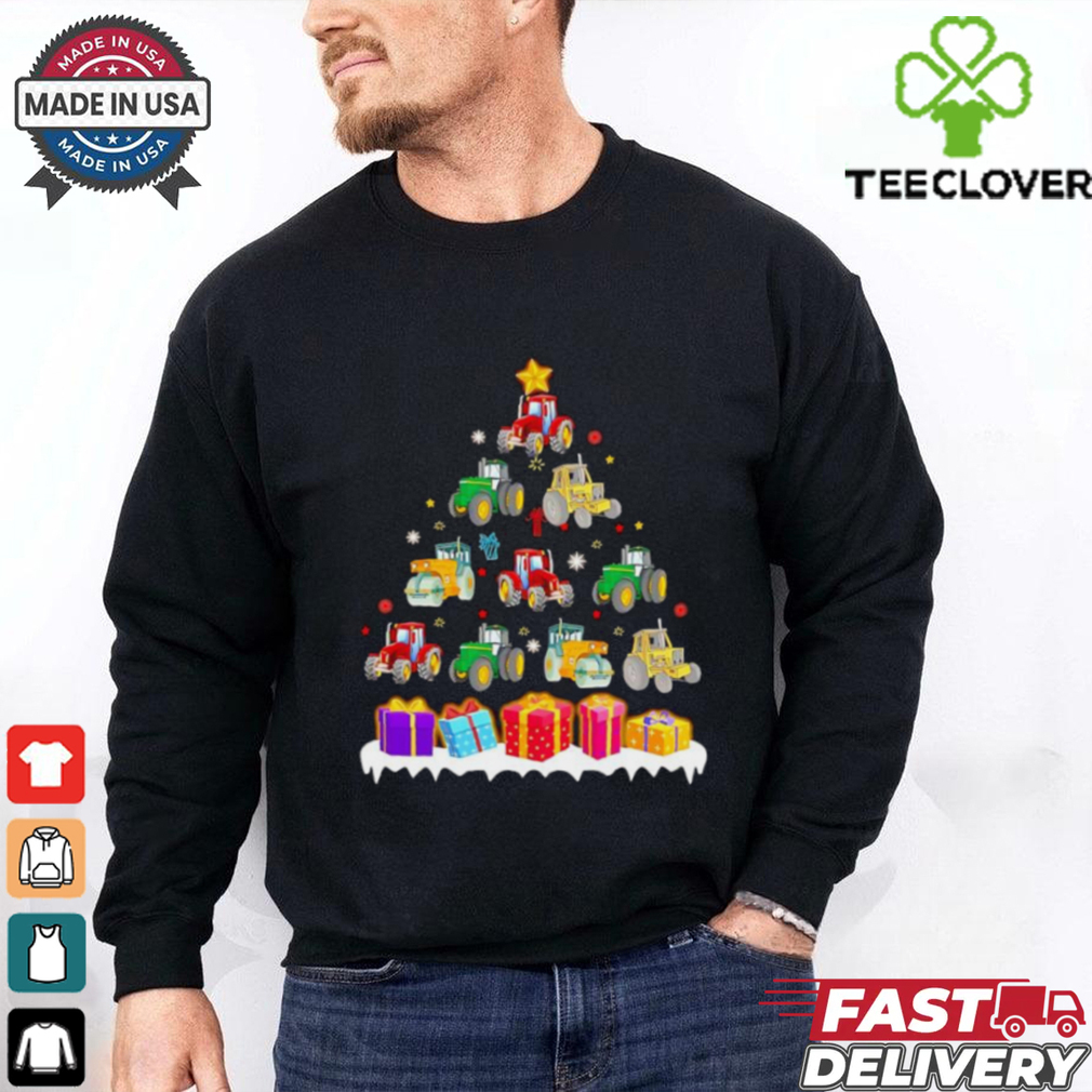 Christmas tree tractor gift shirt Christmas tree tractor gift shirt