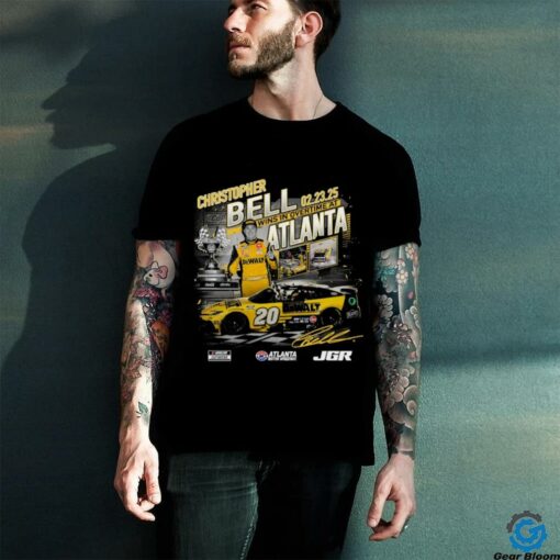 Christopher Bell Checkered Flag Sports Black 2025 Ambetter Health 400 Race Winner T Shirt