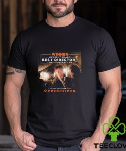 Christopher Nolan Wins For Best Director Academy Award With Oppenheimer Shirt