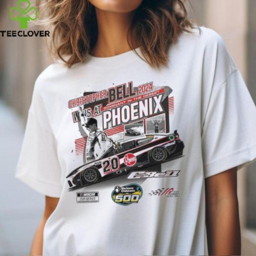 Christopher bell wins at dominant in the desert phoenix checkered flag sports 2024 shriners children’s 500 race win hoodie, sweater, longsleeve, shirt v-neck, t-shirt