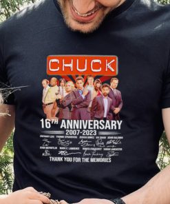 Chuck 16th anniversary 2007 2023 thank you for the memories signatures shirt 3 Chuck 16th anniversary 2007 2023 thank you for the memories signatures shirt