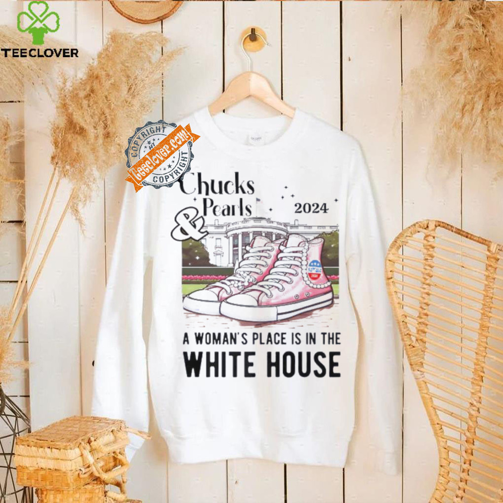 Chucks and pearls a woman’s place is in the White House Kamala 2024 shirt Chucks and pearls a woman’s place is in the White House Kamala 2024 shirt