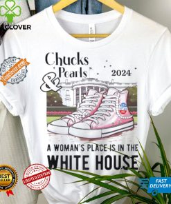 Chucks and pearls a woman’s place is in the White House Kamala 2024 shirt