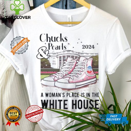 Chucks and pearls a woman’s place is in the White House Kamala 2024 shirt
