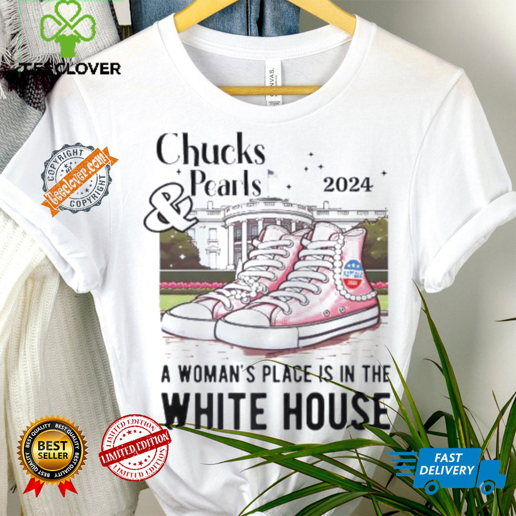 Chucks and pearls a woman’s place is in the White House Kamala 2024 shirt Chucks and pearls a woman’s place is in the White House Kamala 2024 shirt