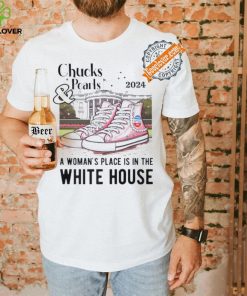 Chucks and pearls a woman’s place is in the White House Kamala 2024 shirt