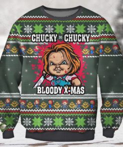 Chucky Chucky   Bloody X Mas Horror Movie Ugly Christmas Sweater 3D Shirt