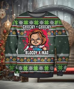 Chucky Chucky – Bloody X mas Horror Movie Ugly Sweater For Woman