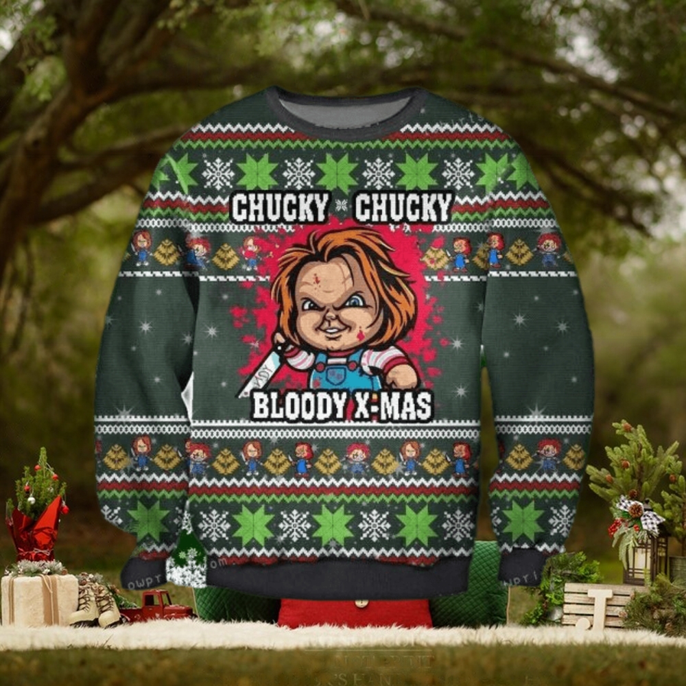 Chucky Chucky – Bloody X mas Horror Movie Ugly Sweater For Woman Chucky Chucky – Bloody X mas Horror Movie Ugly Sweater For Woman