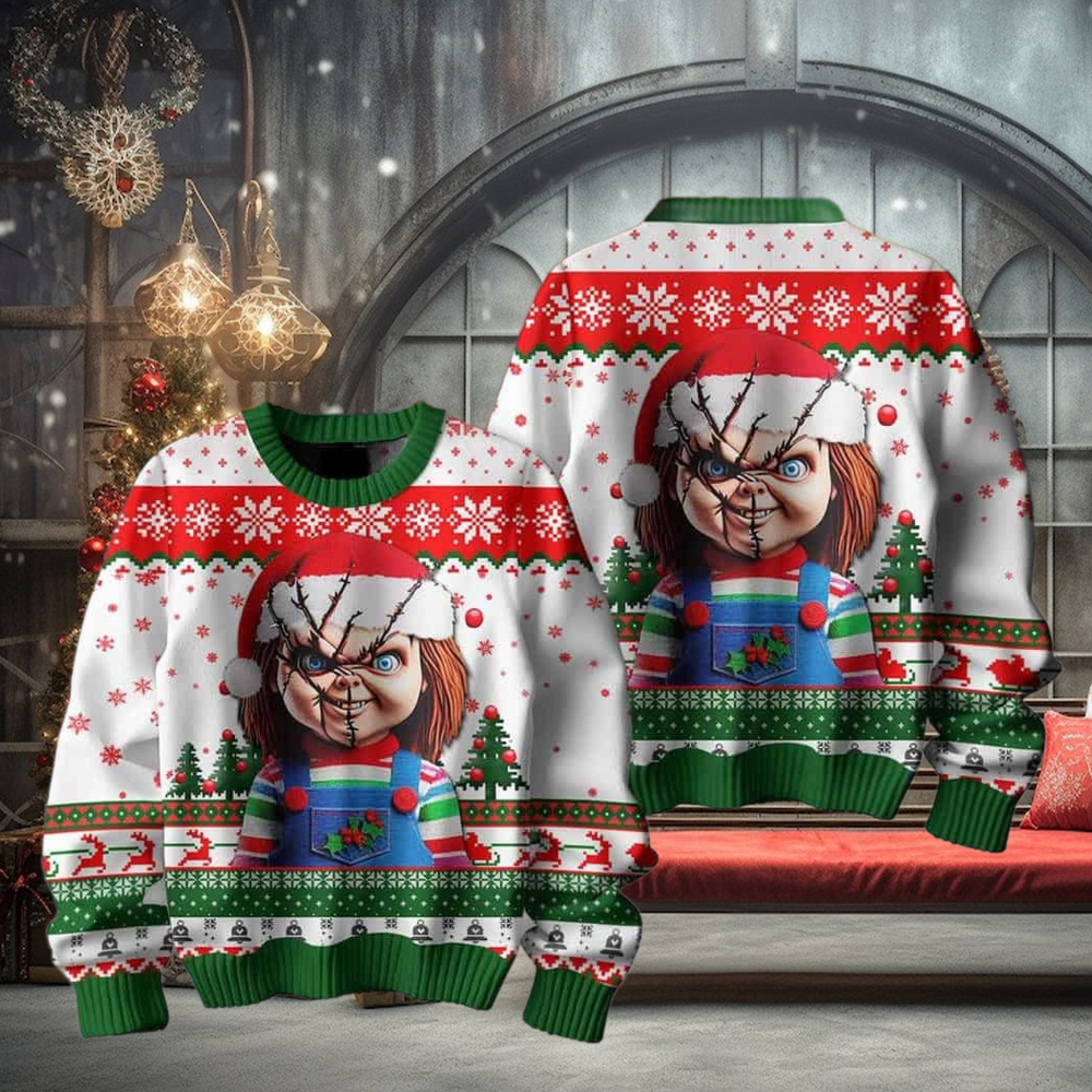 Chucky Wanna Play In Christmas Ugly Sweater Chucky Wanna Play In Christmas Ugly Sweater