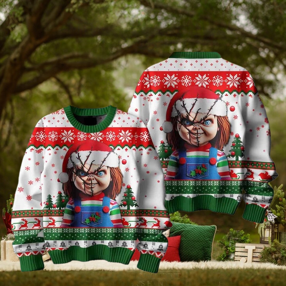 Chucky Wanna Play In Christmas Ugly Sweater Chucky Wanna Play In Christmas Ugly Sweater