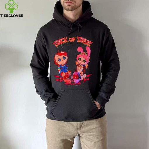Chucky and Tiffany Hello Kitty Trick or Treat shirt