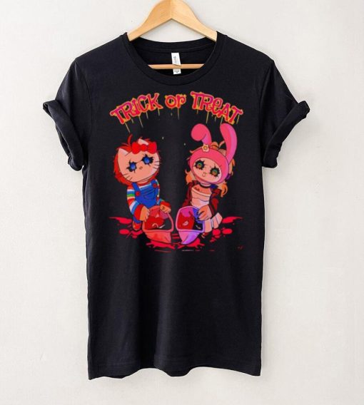 Chucky and Tiffany Hello Kitty Trick or Treat shirt
