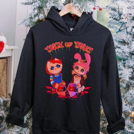 Chucky and Tiffany Hello Kitty Trick or Treat shirt