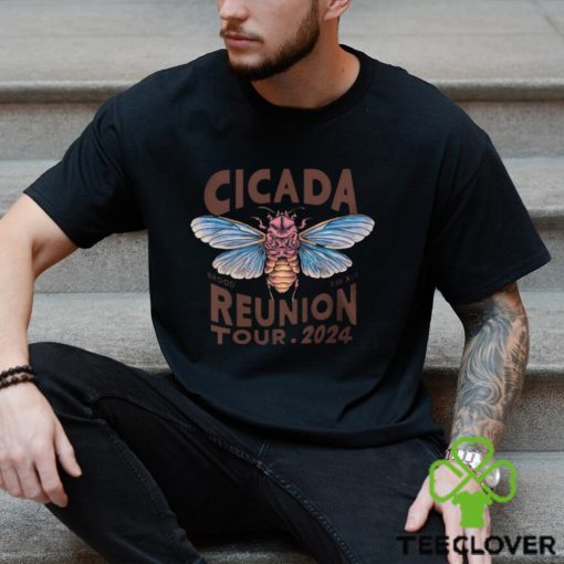 Cicada Reunion Tour 2024 Short Sleeve Graphic Tee 90 S Grunge Boho Style Shirt