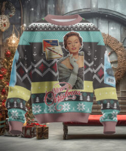 Cigarette Christmas Gift Woman Conceptual Cigarettes Ugly Christmas Sweater