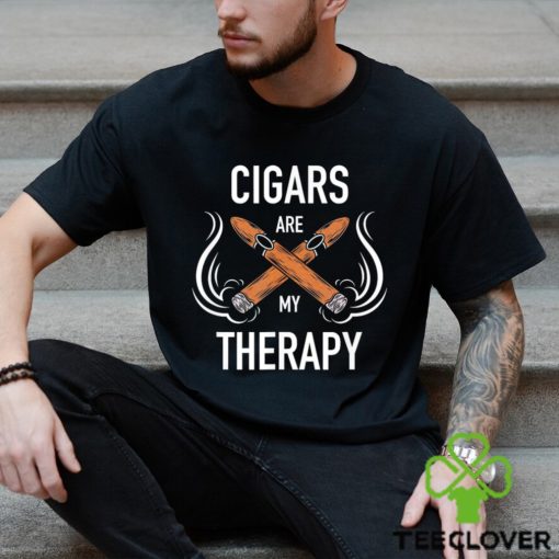 Cigars are my therapy logo hoodie, sweater, longsleeve, shirt v-neck, t-shirt