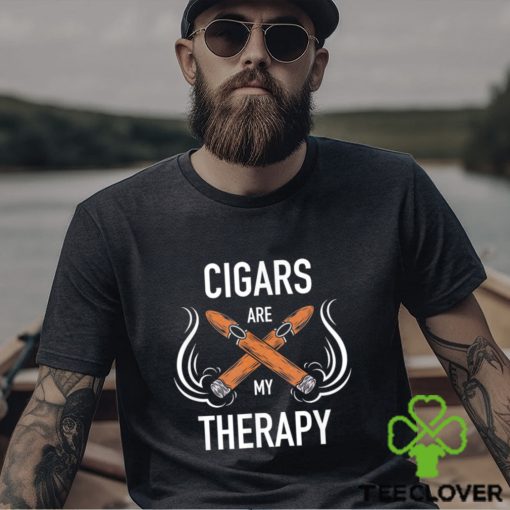 Cigars are my therapy logo hoodie, sweater, longsleeve, shirt v-neck, t-shirt