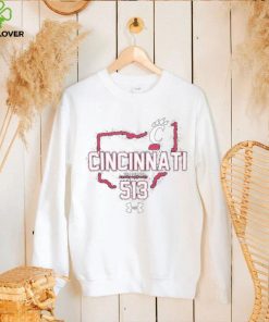 CincinnatI bearcats black 513 area code shirt
