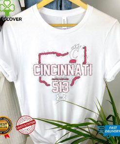 CincinnatI bearcats black 513 area code shirt