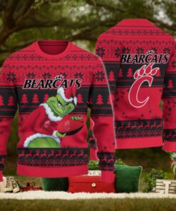 Cincinnati Bearcats Grinch Ugly Christmas Sweater