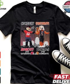 Cincinnati Bearcats On Saturdays Cincinnati Bengals On Sundays Mascot Shirt