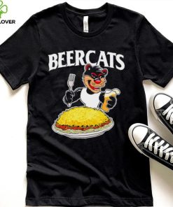 Cincinnati Bearcats mascot drink beer with spaghetti shirt