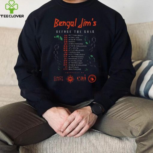 Cincinnati Bengal Jim’s Before The Roar Tour 2022 Shirt