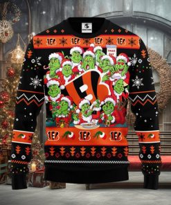 Cincinnati Bengals 12 Grinch Xmas Day Christmas Ugly Sweater