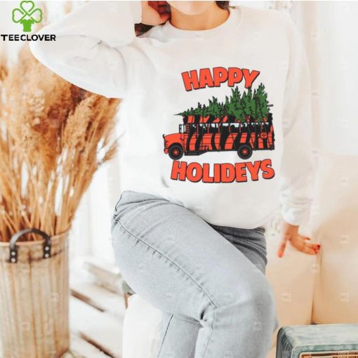 Cincinnati Bengals Bus Happy Holideys Christmas Shirt