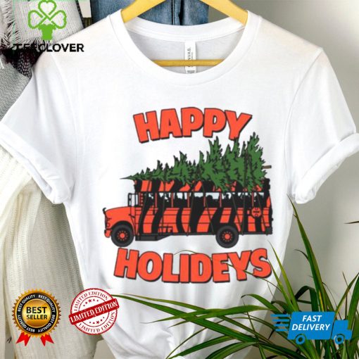 Cincinnati Bengals Bus Happy Holideys Christmas Shirt