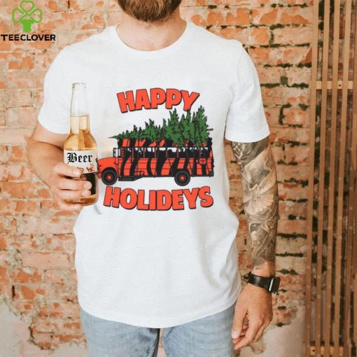 Cincinnati Bengals Bus Happy Holideys Christmas Shirt