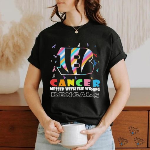 Cincinnati Bengals Cancer Messed With The Wrong Bengals 2023 Shirt