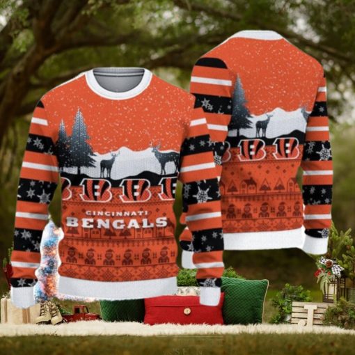Cincinnati Bengals Casual Ugly Christmas Sweater 3D Gift For Fans