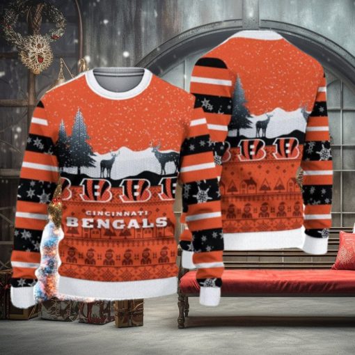 Cincinnati Bengals Casual Ugly Christmas Sweater 3D Gift For Fans