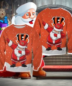 Cincinnati Bengals Christmas Dab Santa Ugly Sweater For Fans AOP Gift
