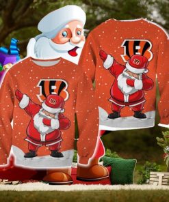 Cincinnati Bengals Christmas Dab Santa Ugly Sweater For Fans AOP Gift