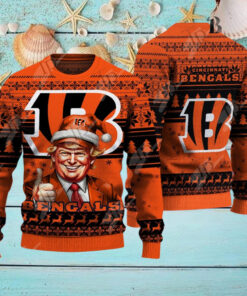 Cincinnati Bengals Christmas Donald Trump Knitted Sweater