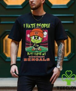 Cincinnati Bengals Christmas Merch Santa Grinch Chibi I Hate People But I Love My Cincinnati Bengals Christmas Shirt