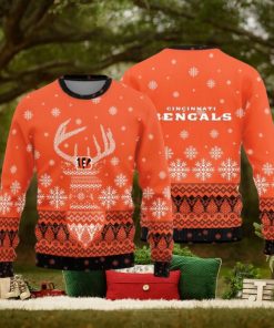 Cincinnati Bengals Christmas Reindeer Knitted Sweater