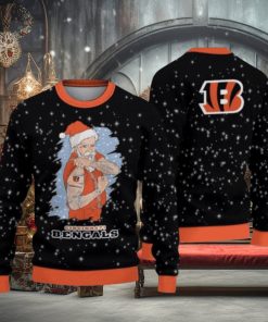Cincinnati Bengals Christmas Santa Claus Tattoo Ugly Christmas Sweaters 1 Cincinnati Bengals Christmas Santa Claus Tattoo Ugly Christmas Sweaters