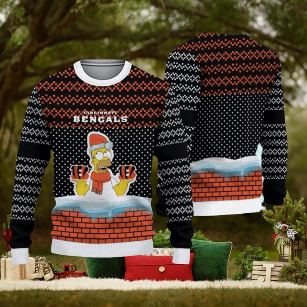 Cincinnati Bengals Christmas Simpson Hot Trending Ugly Sweater For Fans Cincinnati Bengals Christmas Simpson Hot Trending Ugly Sweater For Fans