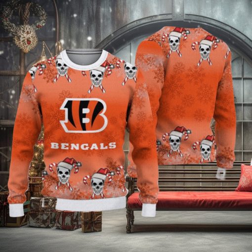 Cincinnati Bengals Christmas Skull Hot Trending Ugly Sweater For Fans